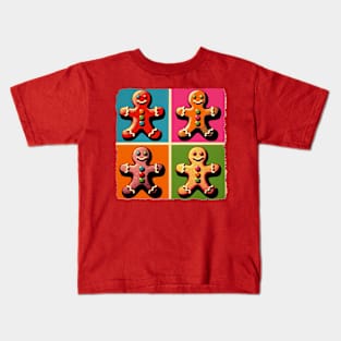 Gingerbread Groove: A Pop Art Celebration - Classic Christmas Kids T-Shirt